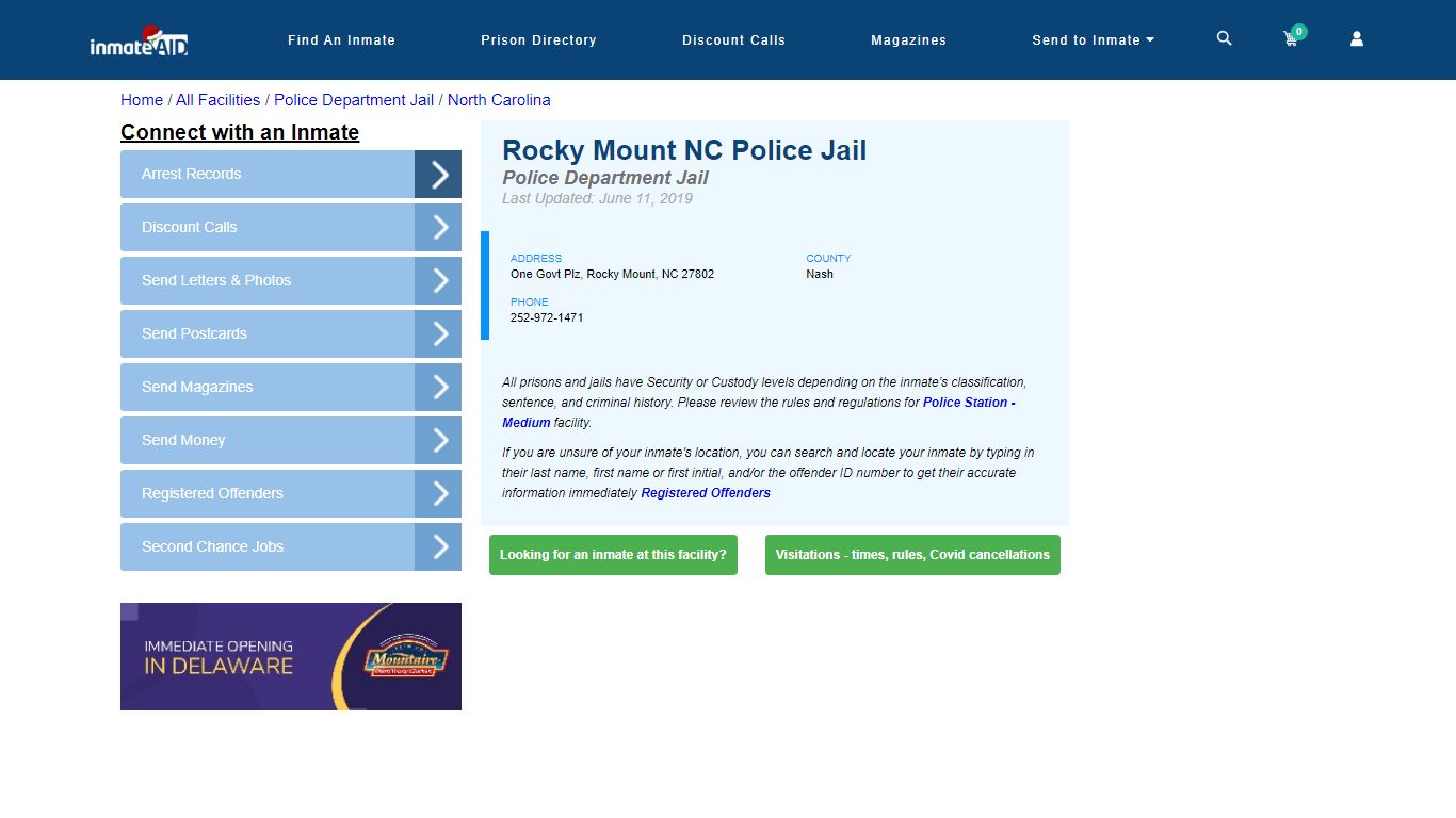 Rocky Mount NC Police Jail & Inmate Search - Rocky Mount, NC