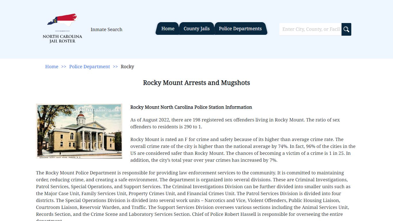 Rocky Mount Arrests and Mugshots | North Carolina Jail Roster