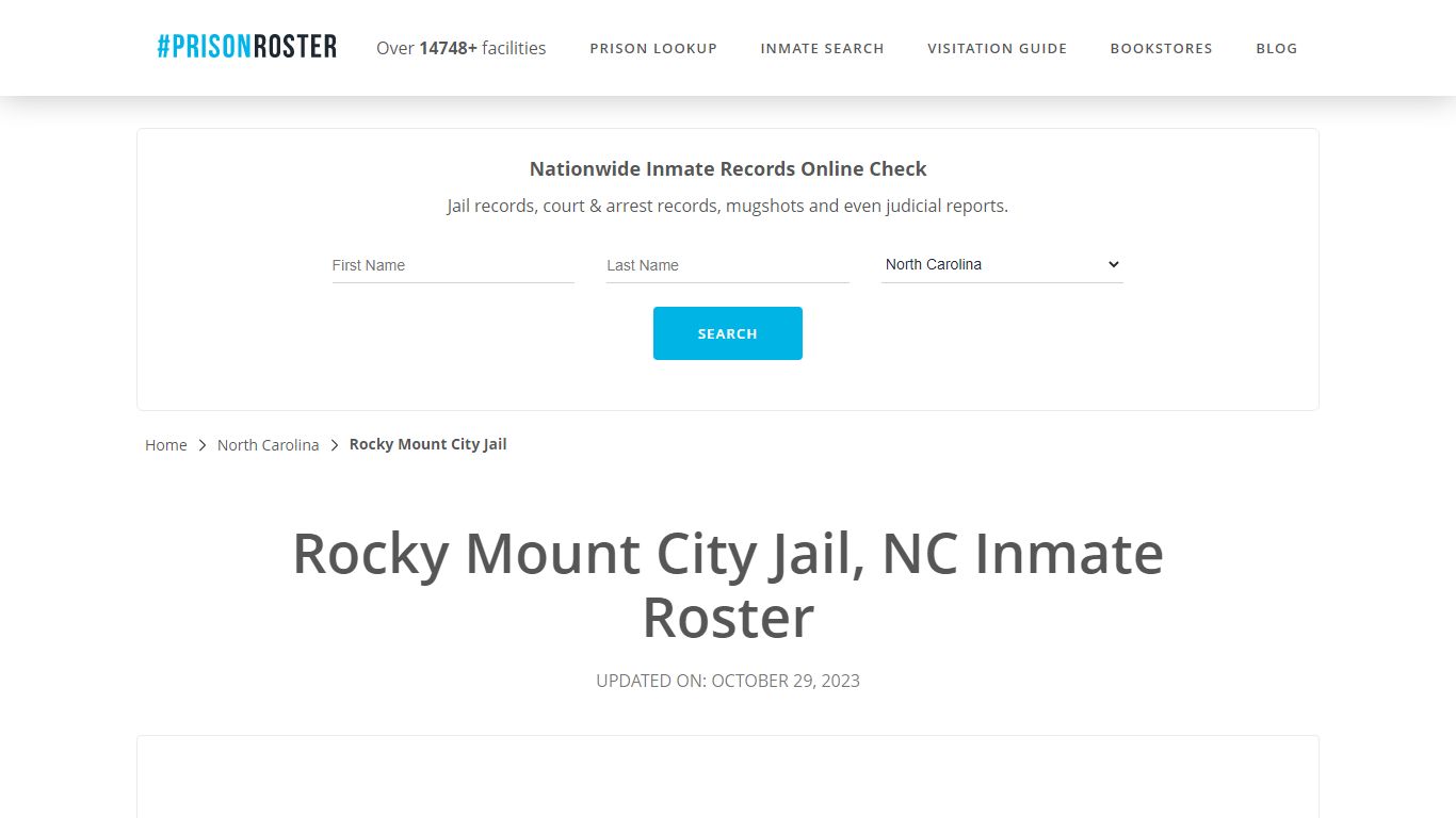 Rocky Mount City Jail, NC Inmate Roster - Prisonroster